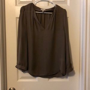Gray silk blouse